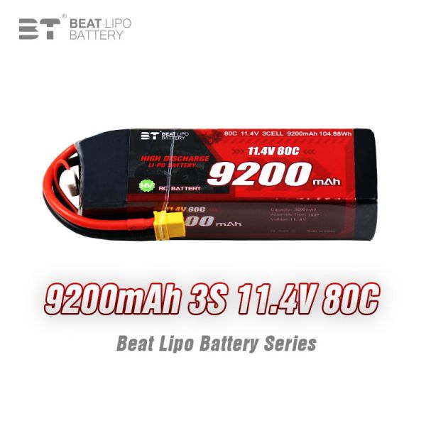 btlipo rc battery 9200mAh 3S 11.4V 80C